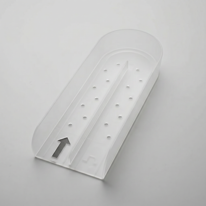 Frost U-Beverage Tray FIFO drink organizer for bottles and cans featuring a dual-lane fridge storage design with first-in first-out beverage rotation system.