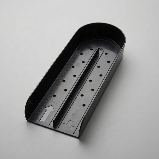 Black U-Beverage Tray™ short bottle and can organizer for fridge