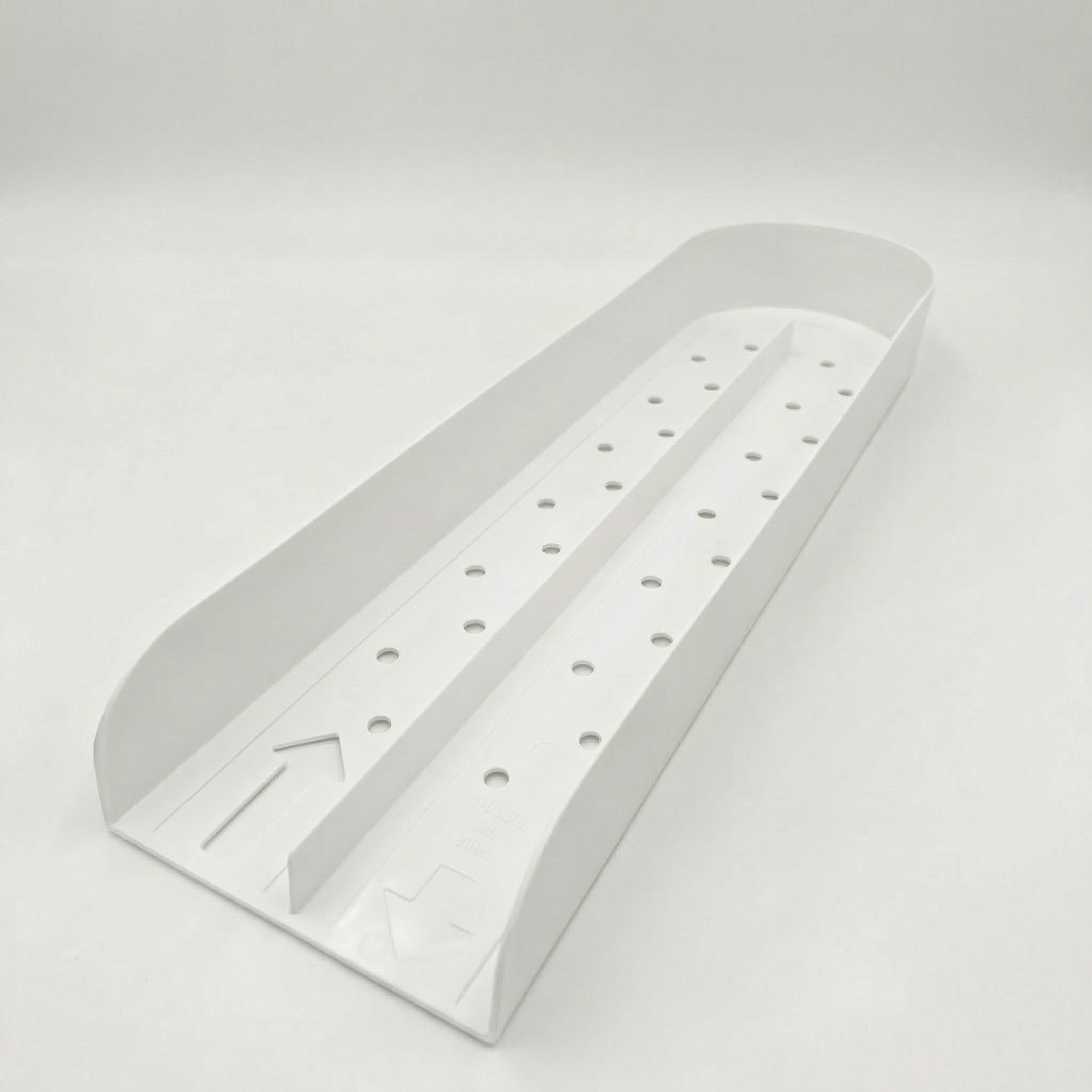 U-Beverage Tray Long White 16-can FIFO drink organizer for refrigerators and coolers