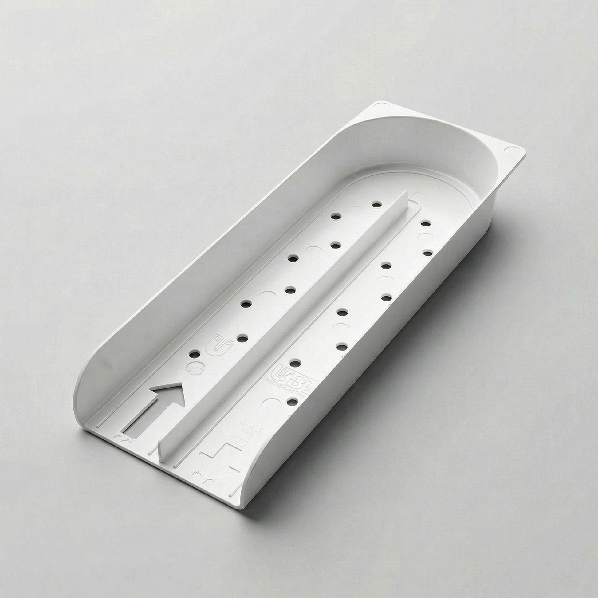 White U-Beverage Tray™ short seltzer can organizer with recycling symbol