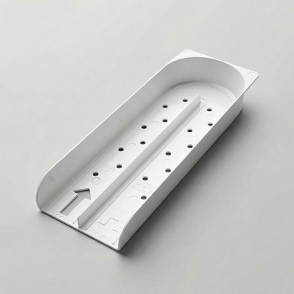White U-Beverage Tray™ short seltzer can organizer with recycling symbol